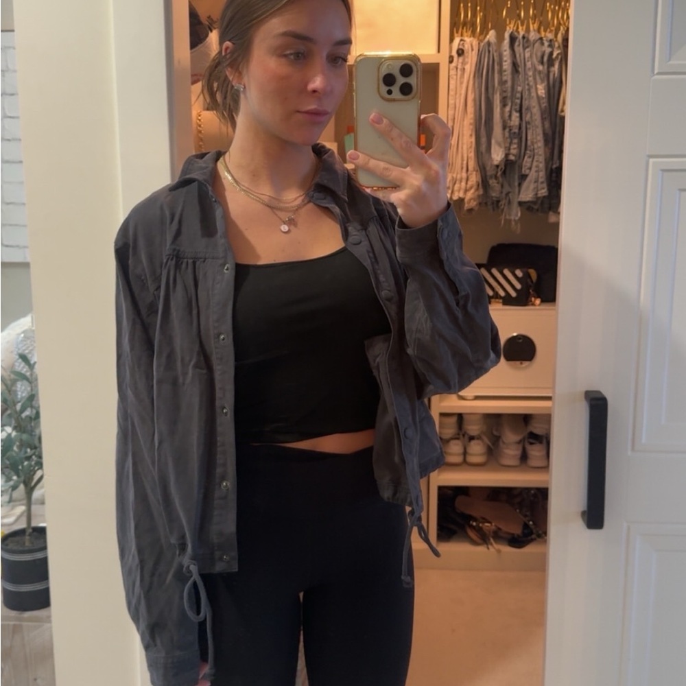 Dark Gray Button-Up Shirt